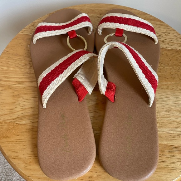 Charlie Paige canvas strap slide-in sandal Size 8 - Picture 4 of 5